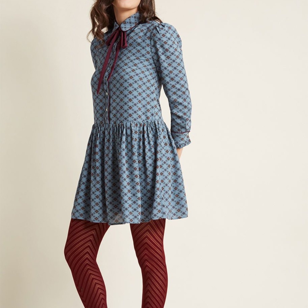 Miss Patina New Blue Long Sleeve Dress Size Small